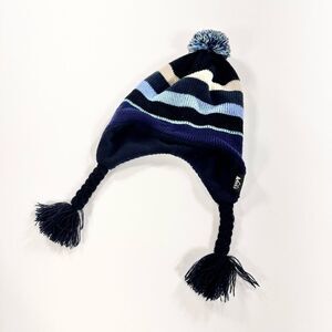 REI kids knit hat with tassels OS